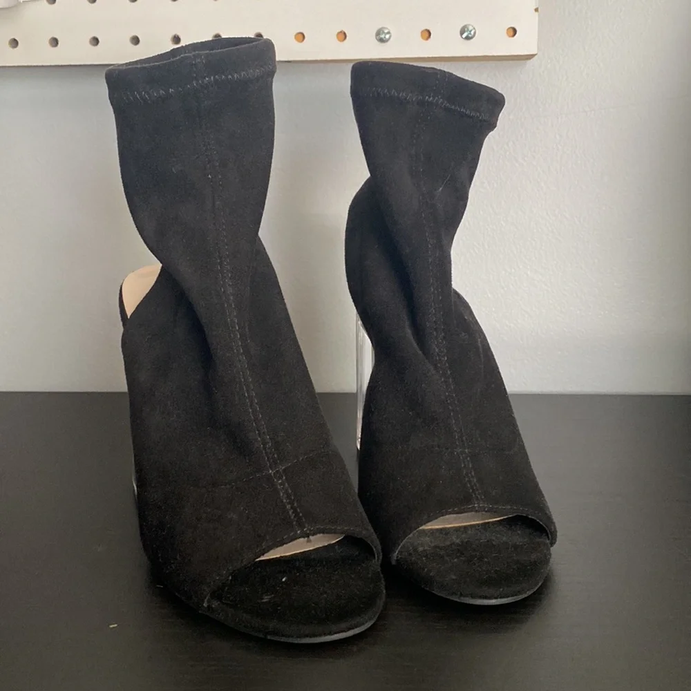 Suede clear heel - Picture 2 of 3